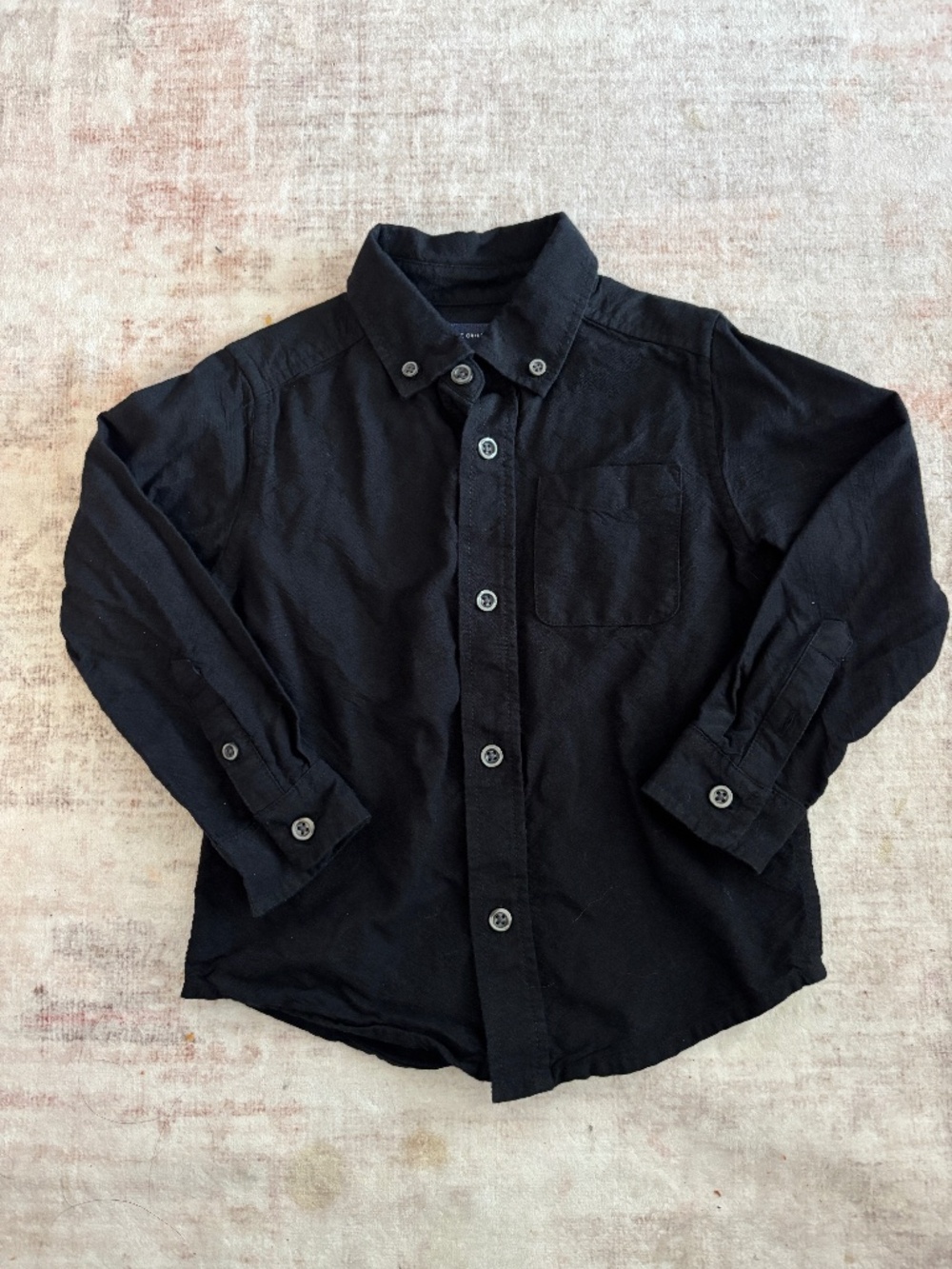 Unused The Children's Place Boys Black Button Down Shirt Size 3T